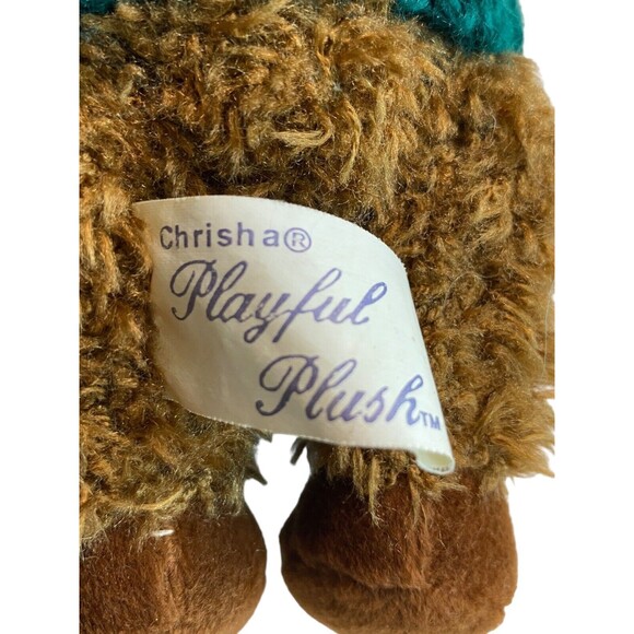 CHRISHA CREATIONS Vintage Moose Plush 1996 Toy Stuffed Animal Winter Sweater - Picture 7 of 11